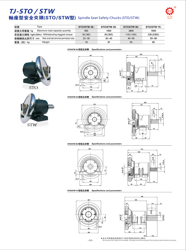 軸座型安全夾頭 軸座型安全夾頭